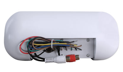 Rockville RMH200W Single DIN Marine Radio Waterproof Gimbal Housing White