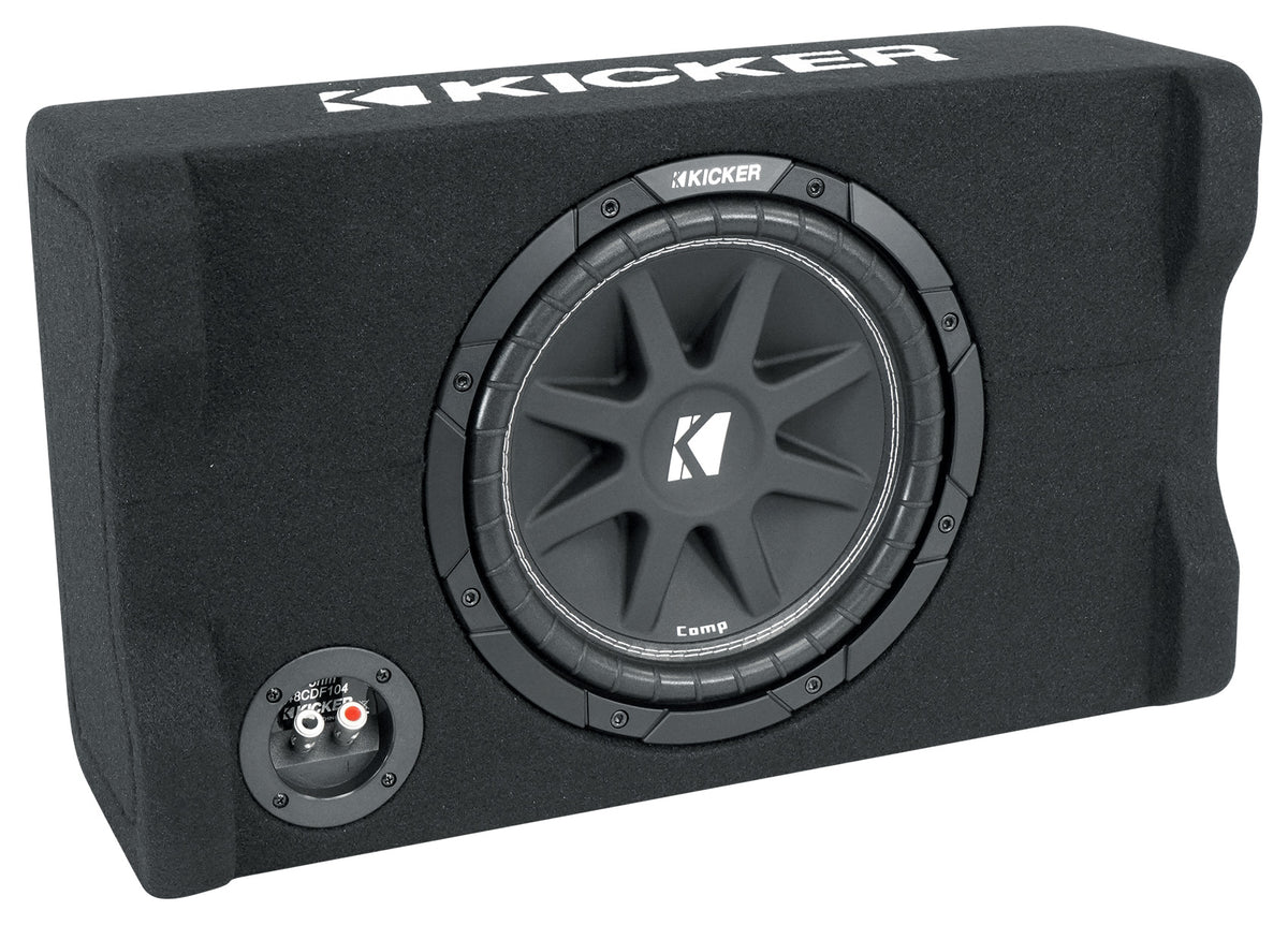KICKER 48CDF104 Comp12 10" 300w Down Firing Car Subwoofer+Mono Amplifier+Amp Kit