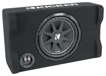 KICKER 48CDF104 Comp12 10" 300w Down Firing Car Subwoofer+Mono Amplifier+Amp Kit
