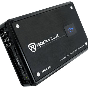 Rockville ATOM 8B 8 Channel 3500 Watt Marine/Boat Amplifier Amp with Bluetooth