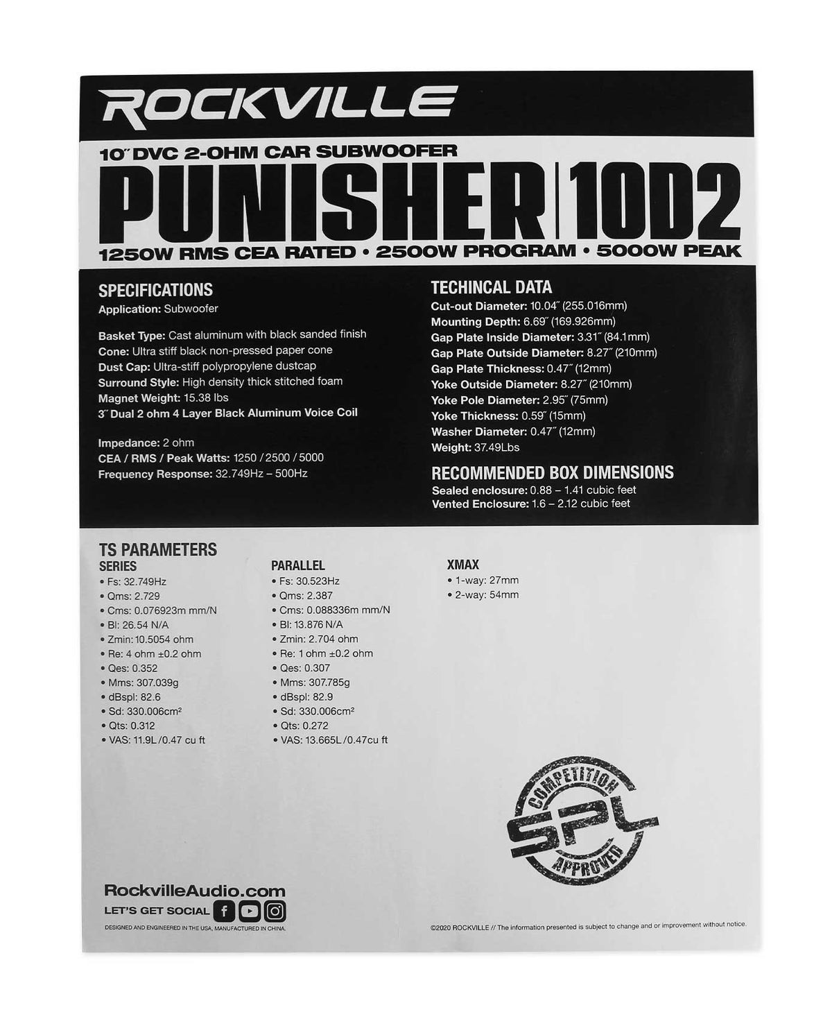 PUNISHER 10D2 [Open Box]