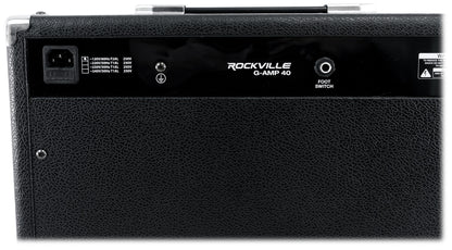 Rockville G-AMP 40 Guitar Combo Amplifier Amp Bluetooth/Mic In/USB/Footswitch