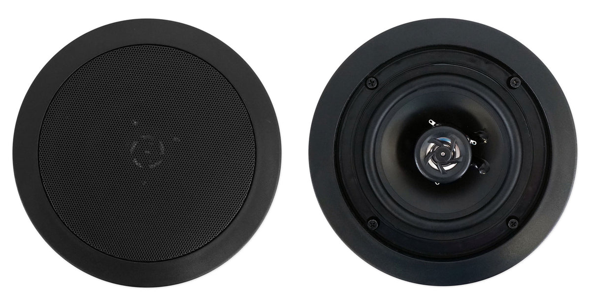 2) Rockville CC525T Black 5.25" Commercial 70v Ceiling Speakers For Restaurant
