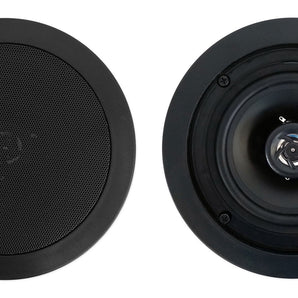 2) Rockville CC525T Black 5.25" Commercial 70v Ceiling Speakers For Restaurant