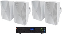 JBL VMA1120 Commercial/Restaurant Amplifier Mixer+(4) White 6.5" Wall Speakers