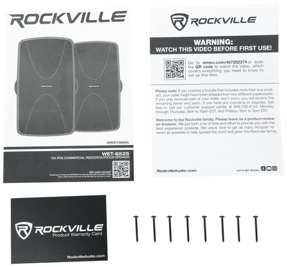 VMA1120 Amplifier + (4) WET-6525B Black Wall Speakers Bundle