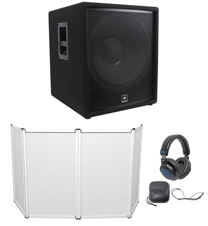 JBL Pro JRX218S 1400 Watt 18" Passive Subwoofer DJ Sub+Facade+Headphones