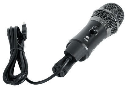 Rockville A-STREAM Live Streaming USB Microphone w Gain+Mute Control+Stand+Cable