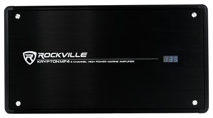 Pair Dual 43KM654LCW 6.5" 780W LED Wakeboard Speakers + 4-Channel Amplifier
