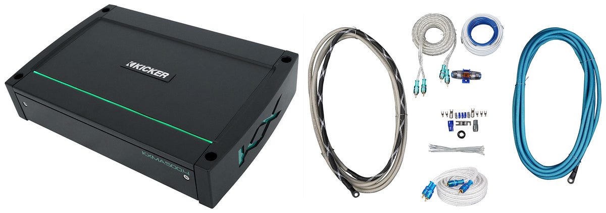 48KXMA5004 4-Channel Marine Amplifier + Amp Kit + RCA Cable