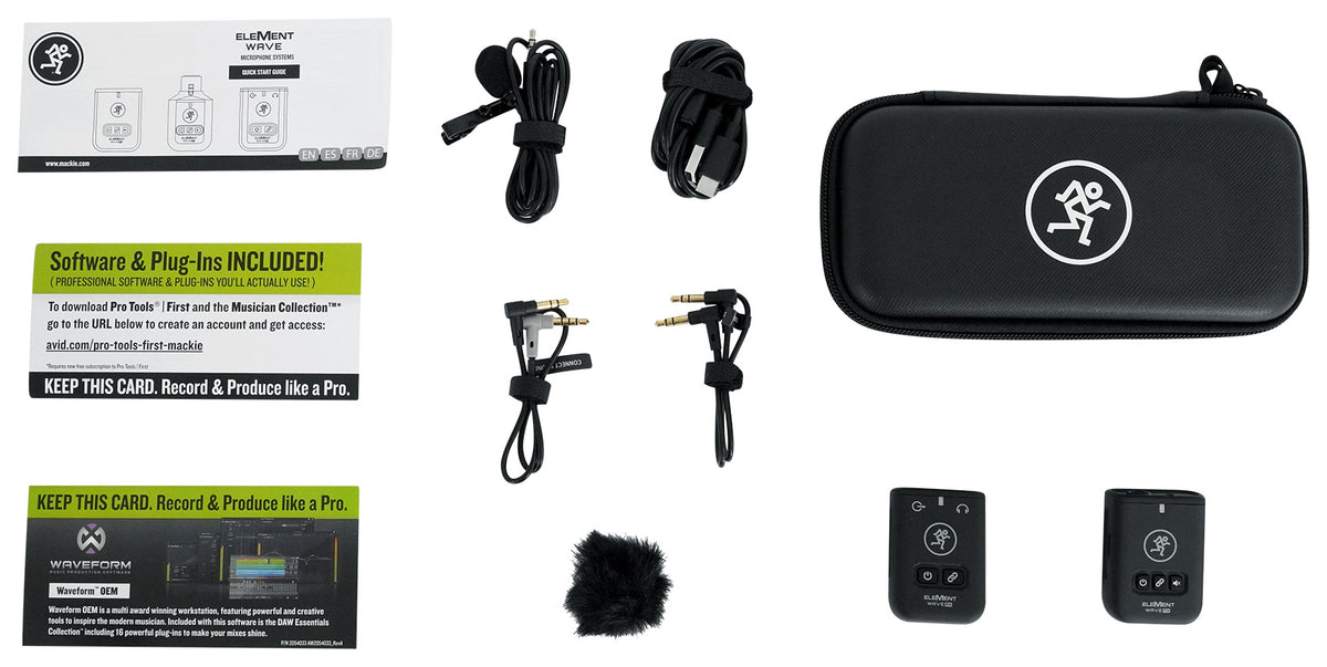 Mackie EleMent Wave LAV Wireless Lavalier Microphone System