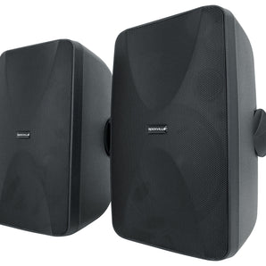 2 Rockville WET-6525B 6.5" 70V Commercial Indoor/Outdoor Wall Speakers in Black