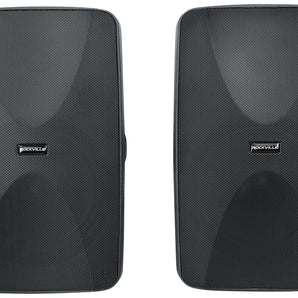 2 Rockville WET-6525B 6.5" 70V Commercial Indoor/Outdoor Wall Speakers in Black
