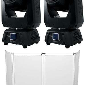 (2) Chauvet DJ Intimidator Beam Q60 60w RGBW LED Moving Head Lights + Facade