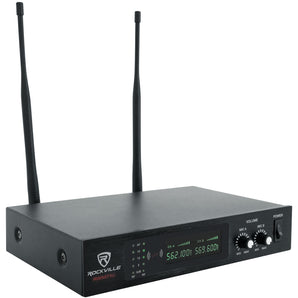 Rockville RWM71U Dual UHF Handheld Wireless Microphone System w/ Metal Receiver