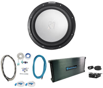 45KM104 10" Marine Subwoofer, 6-Channel Amplifier & Install Kit Bundle