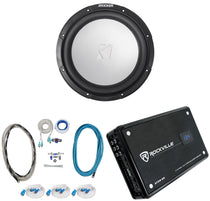 45KM104 10" Marine Subwoofer, 8-Channel Amplifier & Install Kit Bundle