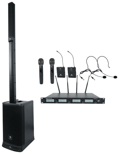 JBL EON ONE MK2 Rechargeable Line Array DJ PA Speaker+2 Handheld+2 Headset Mics