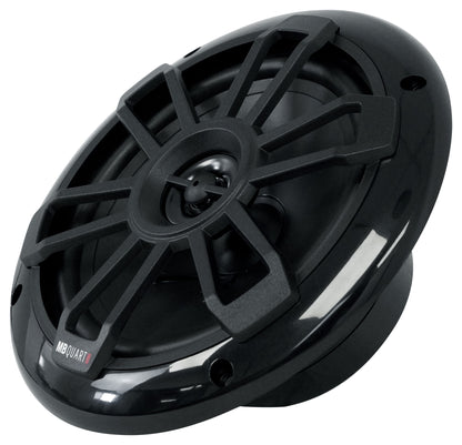(2) MB QUART NF1-116B 6.5" 80 Watt Marine 2-Way Coaxial Black Speakers For Boat