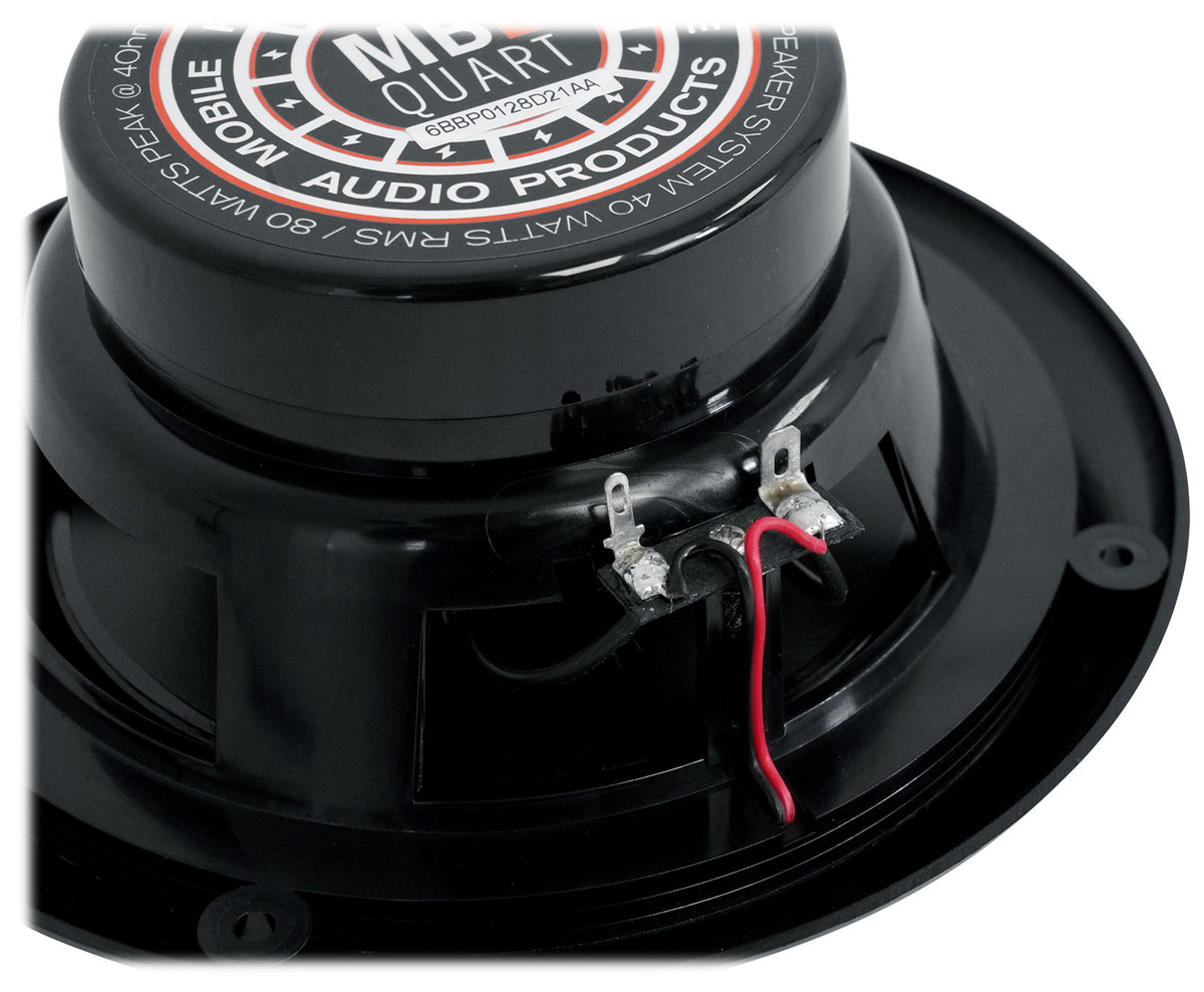 (2) MB QUART NF1-116B 6.5" 80 Watt Marine 2-Way Coaxial Black Speakers For Boat