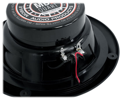 (2) MB QUART NF1-116B 6.5" 80 Watt Marine 2-Way Coaxial Black Speakers For Boat