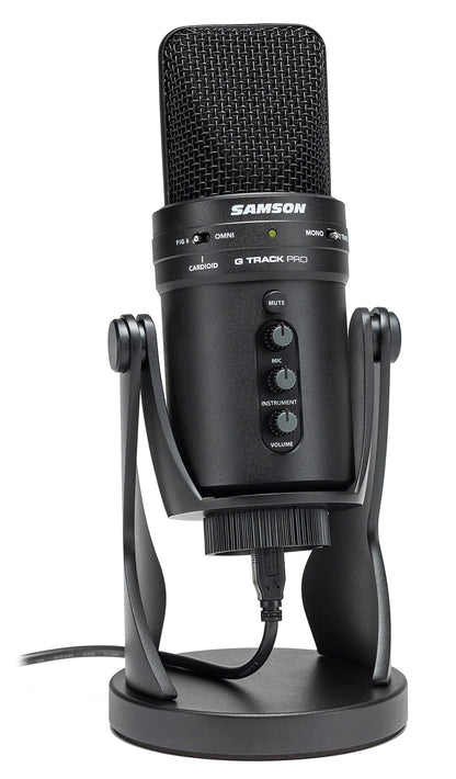 SAMSON G-Track Pro Studio USB Condenser Microphone Mic and Built in Audio Interface