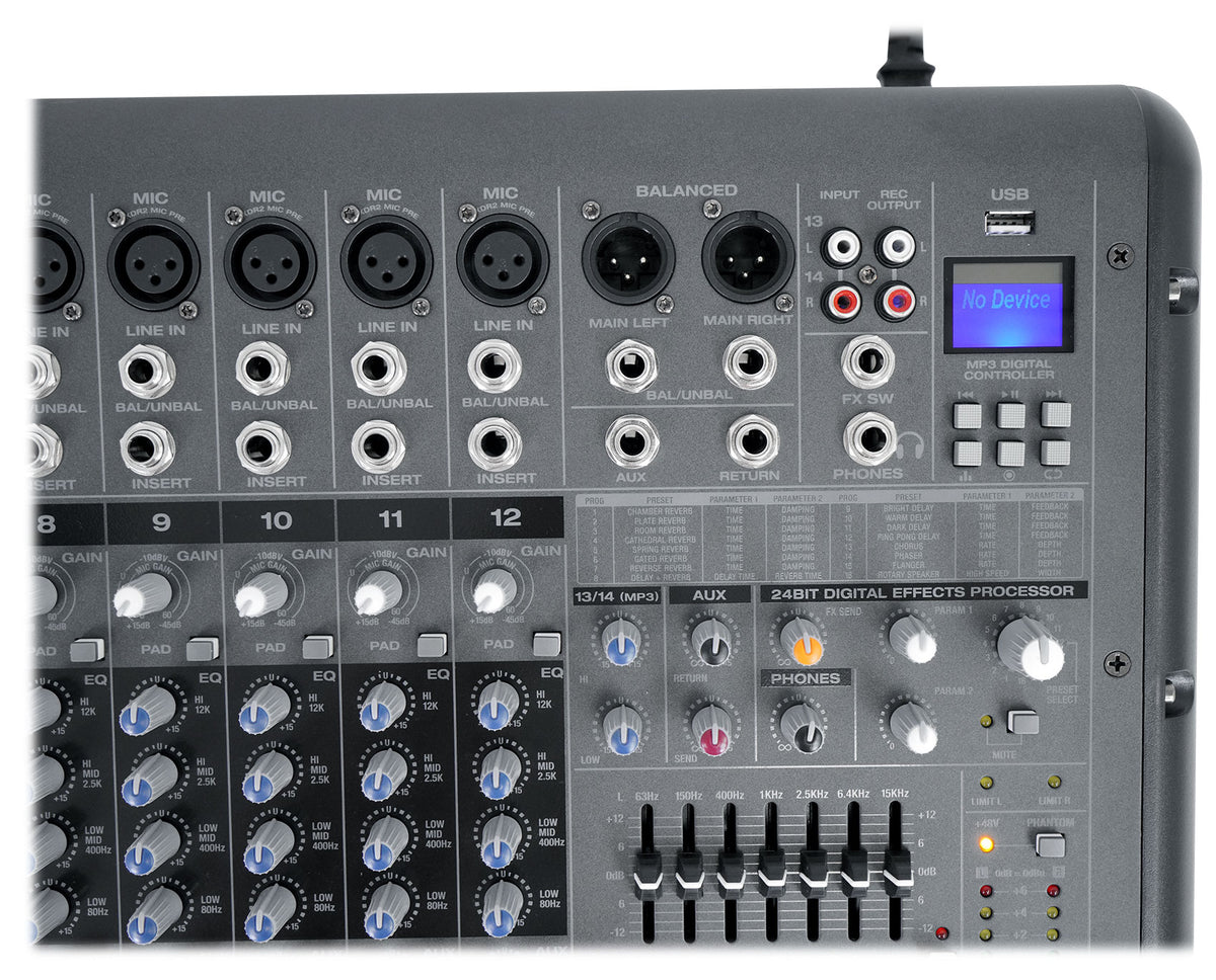 DJ Package with (2) JBL JRX212 2000w 12" Speakers+Powered Mixer+Totem Stands+Facade