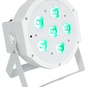 2 Rockville BATTERY PAR 61 White Rechargeable RGBWA+UV DMX DJ Lights+Remotes+Bag
