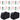 (8) Rockville BATTERY PAR 61 White Rechargeable RGBWA+UV DMX Lights+Remotes+Bags