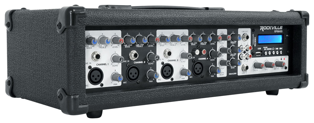 (2) RSG15.24 Dual 15" 3000W DJ/Pro Speakers + Powered Mixer