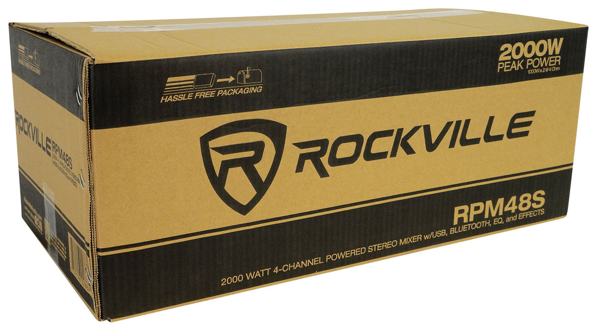 (2) RSG15.24 Dual 15" 3000W DJ/Pro Speakers + Powered Mixer