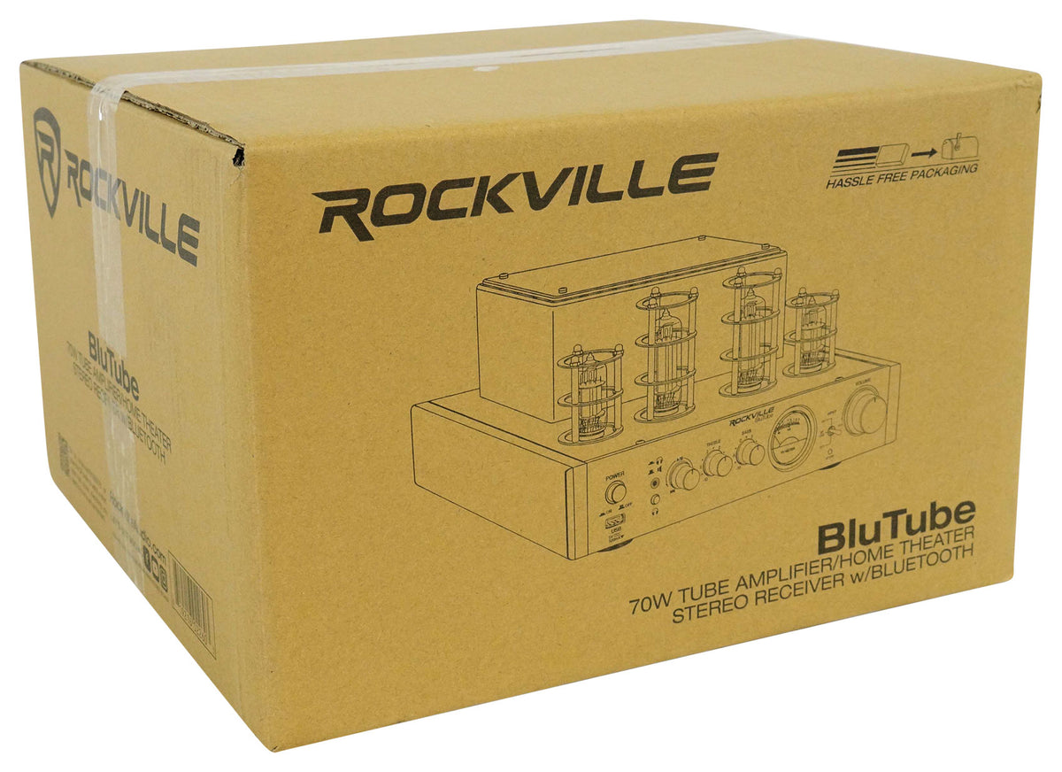 Rockville BluTube 70w Tube Amplifier/Home Theater Stereo Receiver w/ Bluetooth