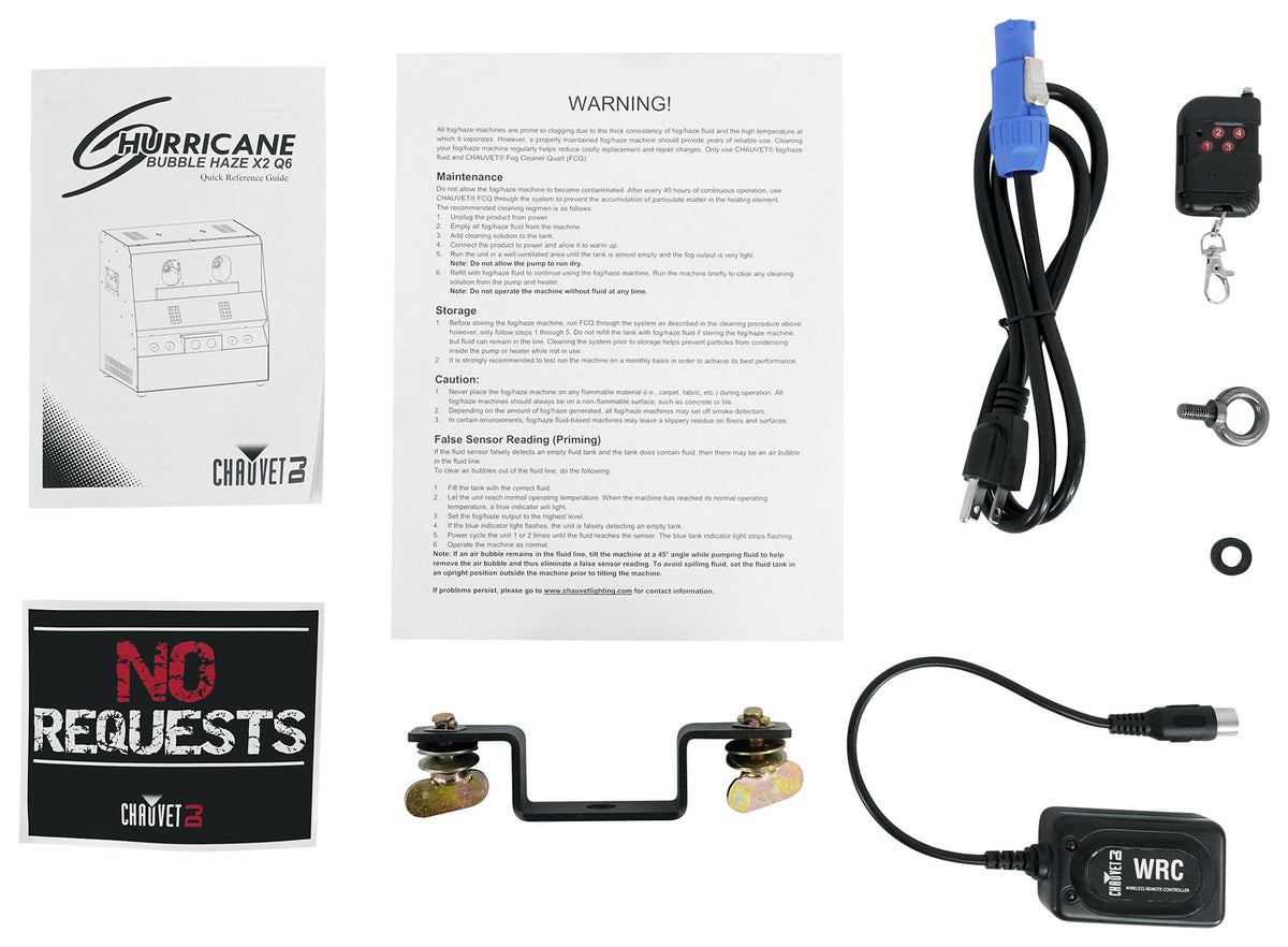 Chauvet DJ Hurricane Bubble Haze X2 Q6 RGB+UV LED DMX Bubble Hazer Machine