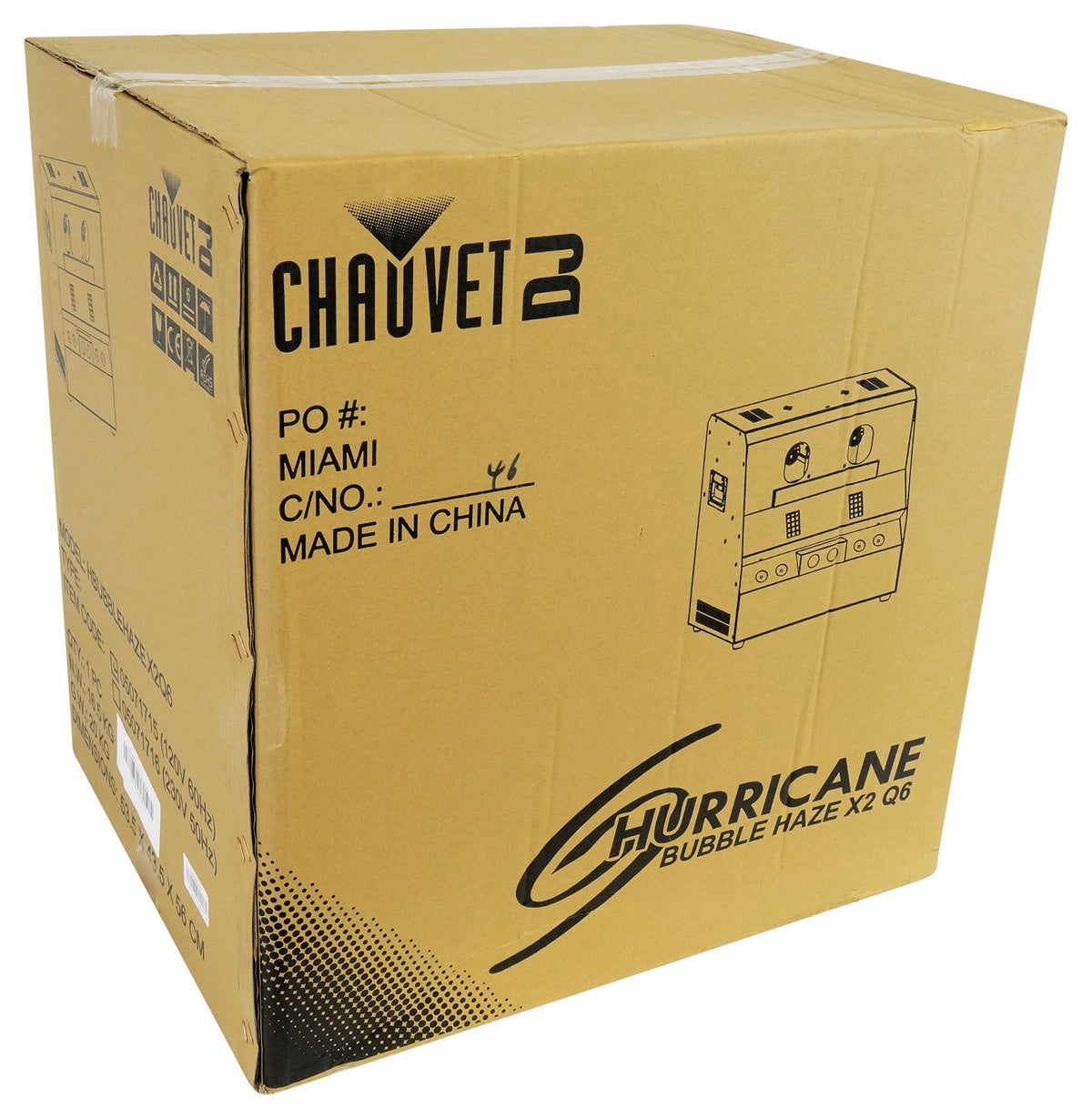 Chauvet DJ Hurricane Bubble Haze X2 Q6 RGB+UV LED DMX Bubble Hazer Machine