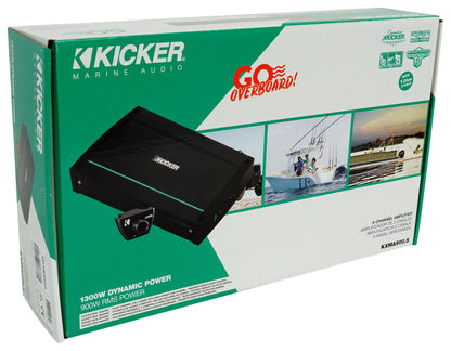 KICKER 48KXMA9005 900 Watt 5-Channel Marine Boat Amplifier Class D Amp KXMA900.5