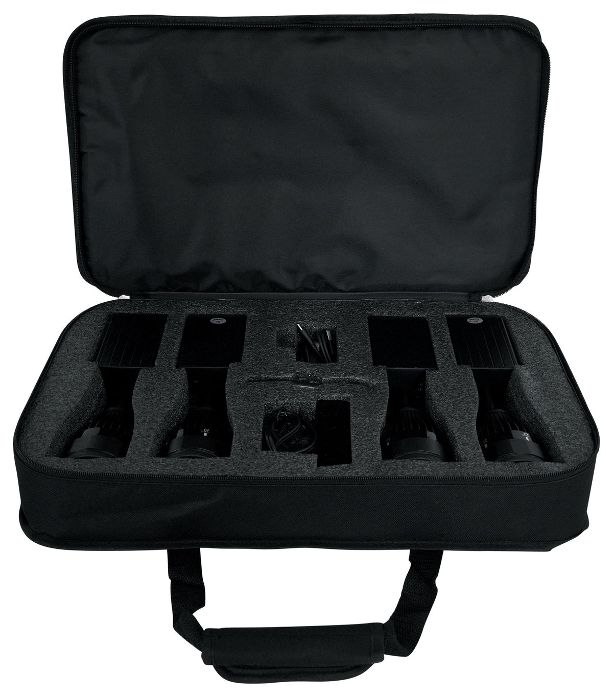 Chauvet DJ Ezpin Zoom Pack Pin Spot Kit w/ (4) Rechargeable Fixtures+Remote+Bag