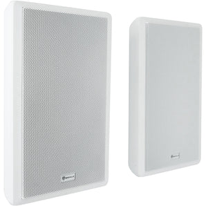 Pair Rockville RockSlim 70W White 5.25" 70v Commercial Restaurant Wall Speakers