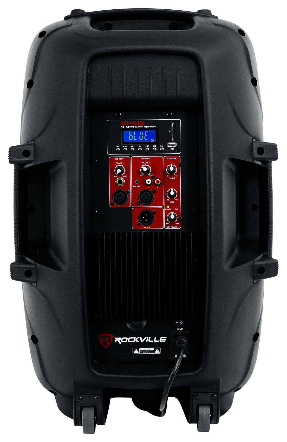Rockville BPA15 15 inch Professional Powered Active 800 Watt DJ PA Speaker w Bluetooth