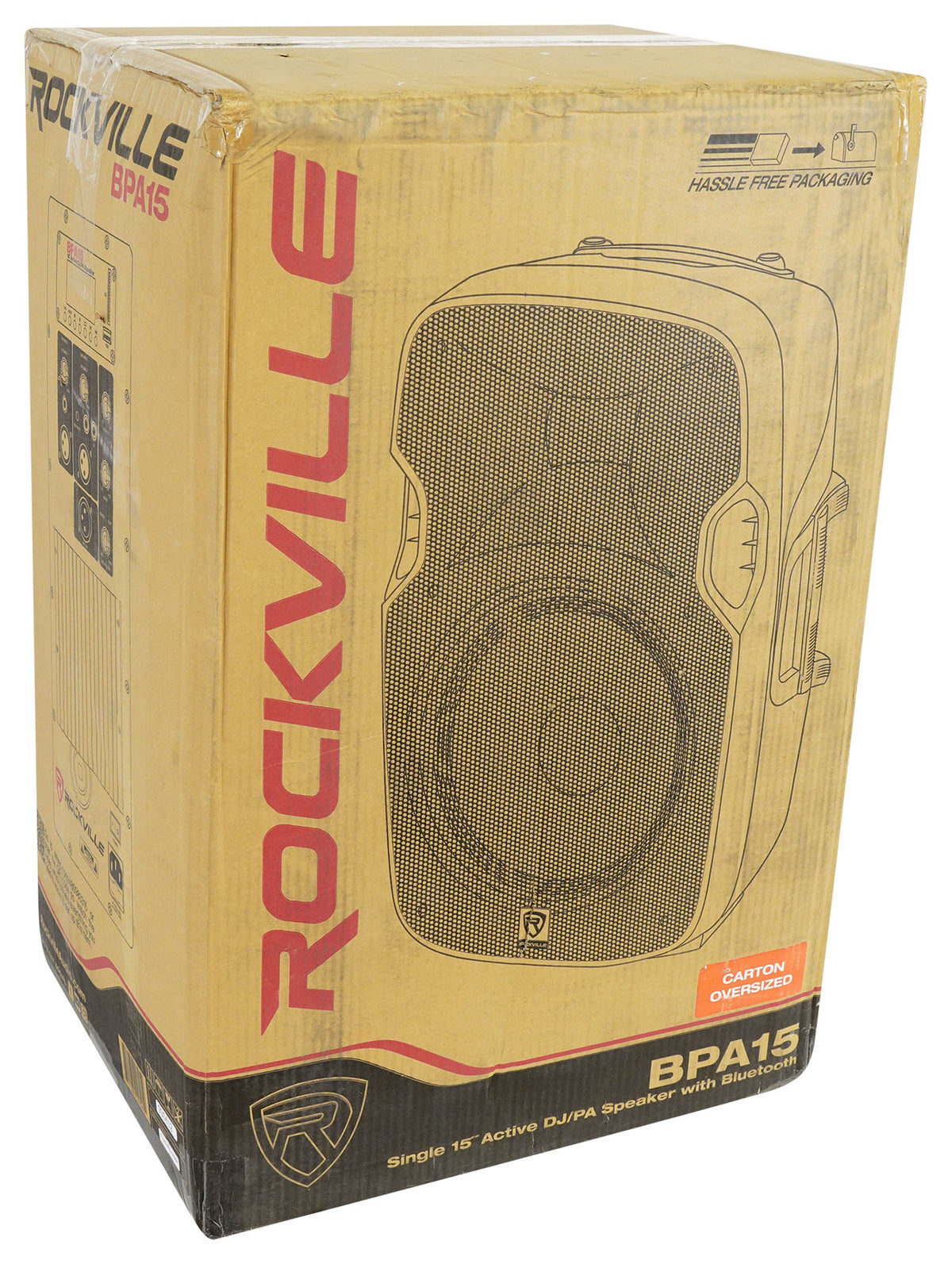Rockville BPA15 15 inch Professional Powered Active 800 Watt DJ PA Speaker w Bluetooth