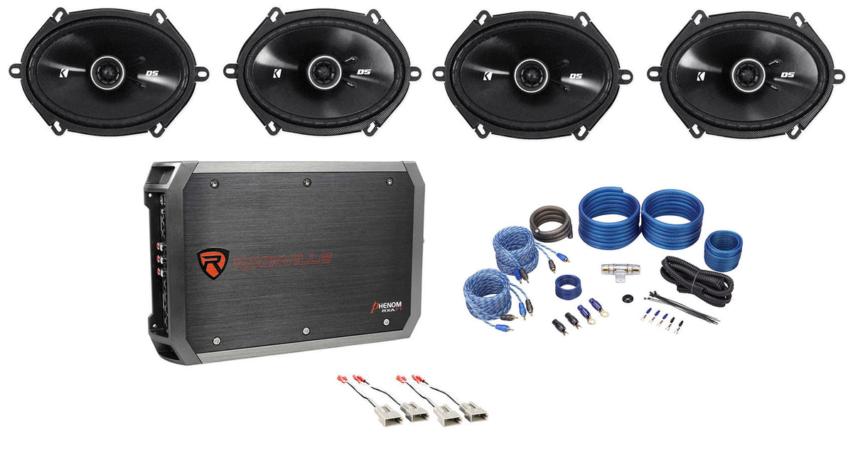 6x8" Speaker + 4-Ch Amp Kit For 1997-1998 Ford F-150