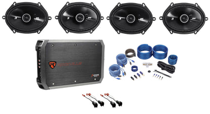6x8" Speaker + 4-Ch Amp Kit For 2005-2007 Ford F-250/350/450/550