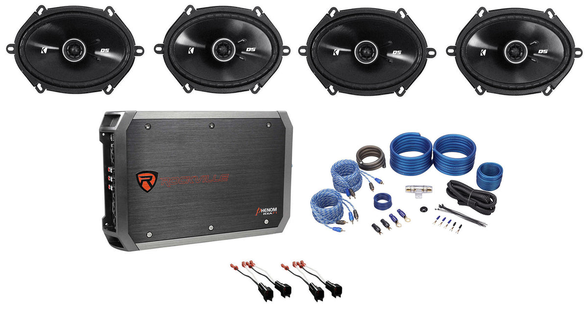 6x8" Speaker + 4-Ch Amp Kit For 1999-2004 Ford F-250/350/450/550
