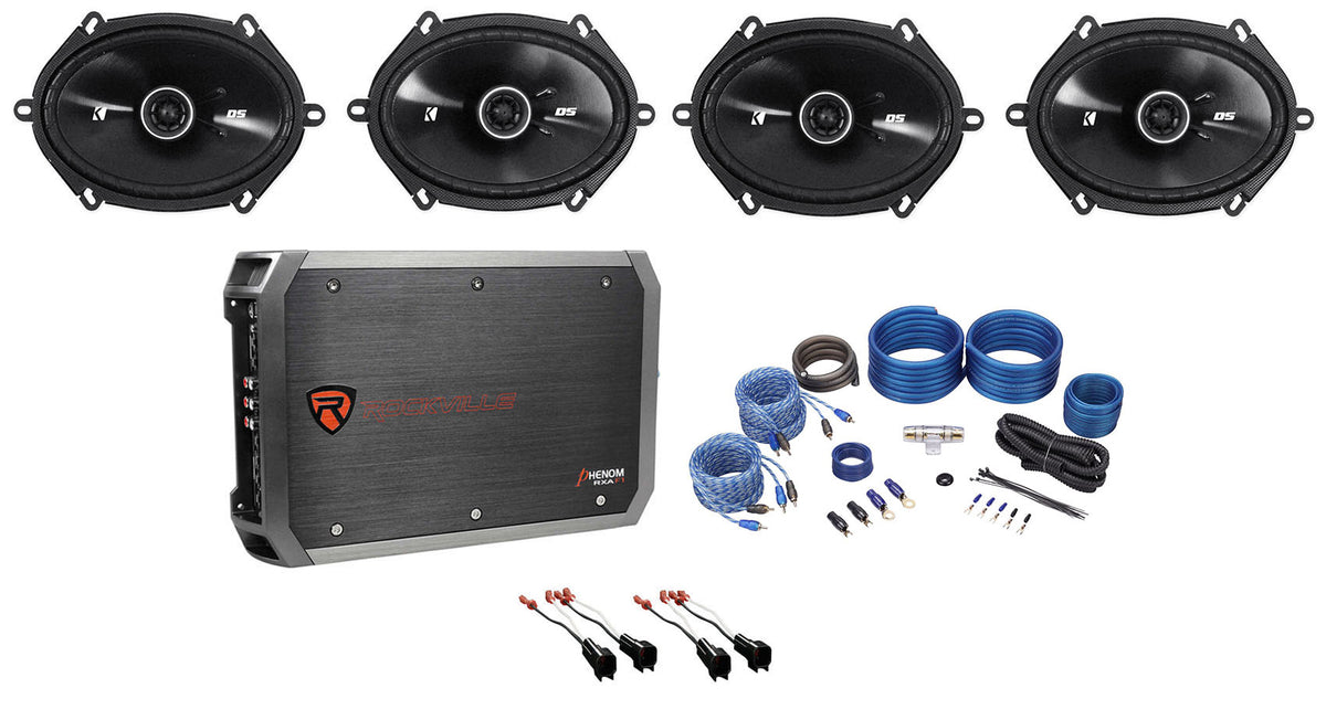 6x8" Speaker + 4-Ch Amp Kit For 2000-2010 Ford F-650/750