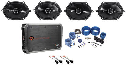 6x8" Speaker + 4-Ch Amp Kit For 2011-2015 Ford F-650/750