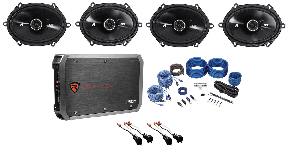 6x8" Speaker + 4-Ch Amp Kit For 1999-2002 Lincoln Navigator