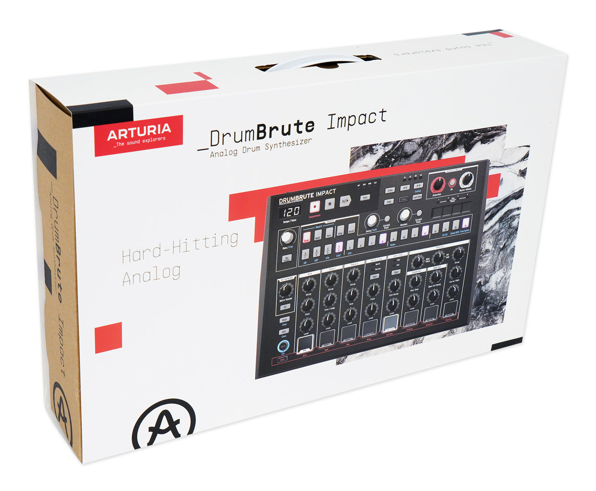 Arturia Drumbrute Impact NOIR USB MIDI Analog Drum Synthesizer Machine Interface