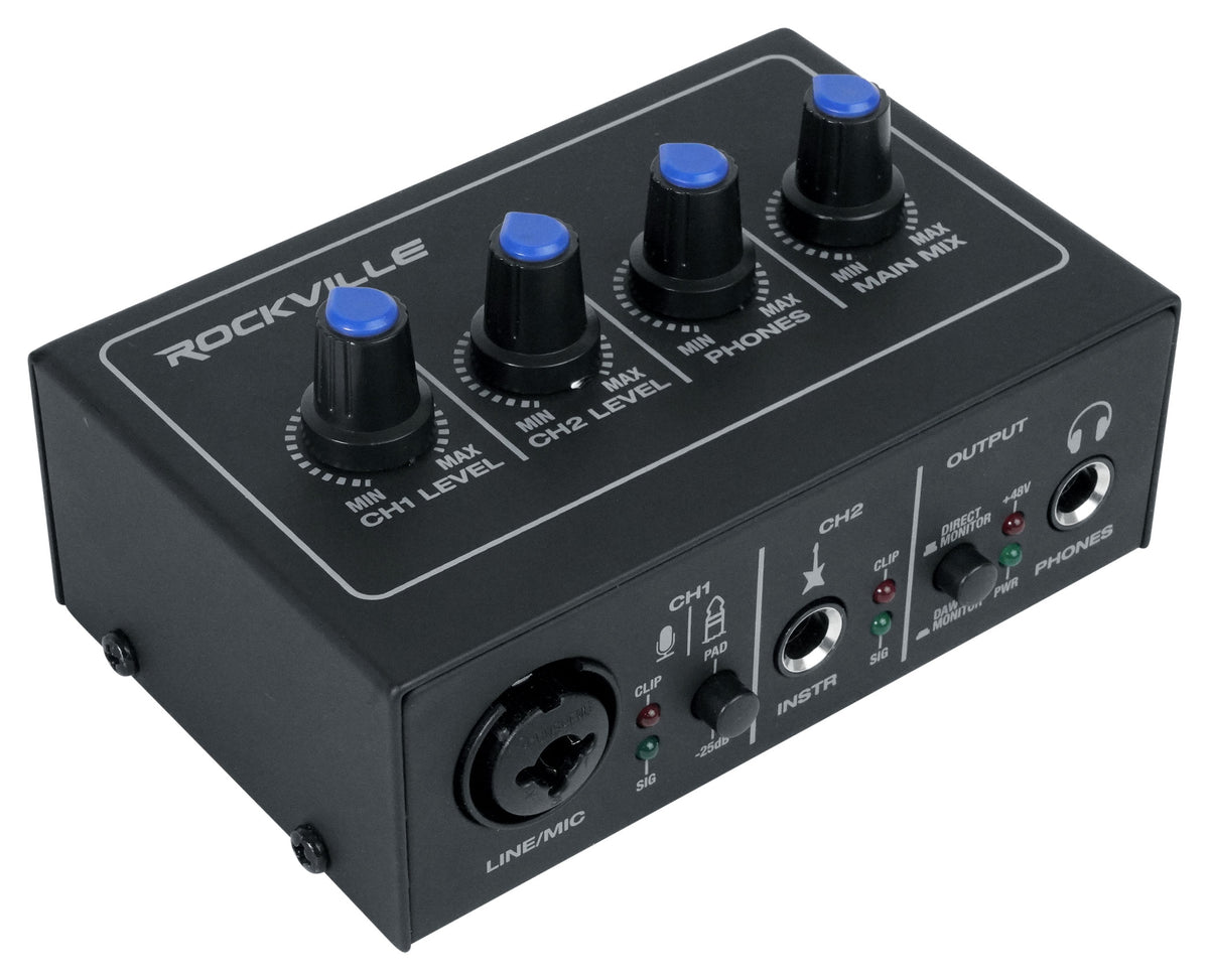 Home Studio Recording Kit w/ 2x2 Interface + Monitors + Mic + Headphones