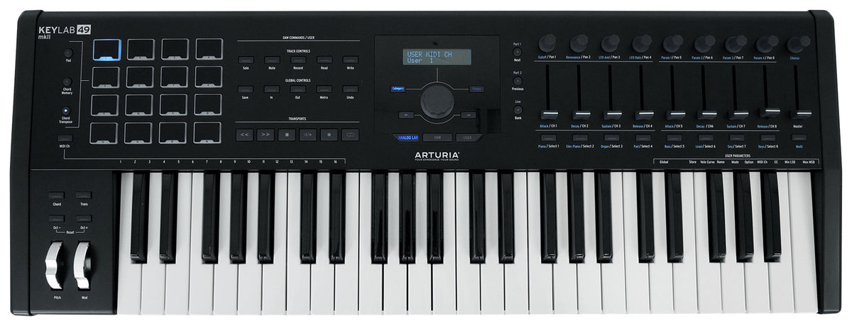 Arturia KeyLab 49 MkII 49-Key Studio Recording Keyboard Controller in Black