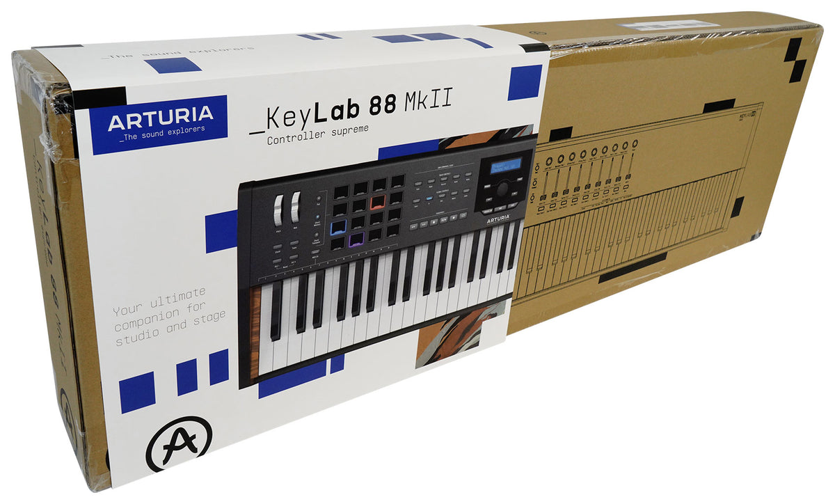 Arturia KeyLab 88 MkII USB MIDI Hammer Action 88-Key Black Keyboard Controller