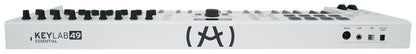 Arturia KeyLab Essential 49-Key USB MIDI Keyboard Controller in White+Software